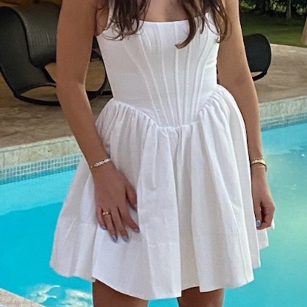 Staud Landscape Dress- White
